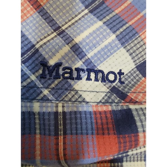 Marmot Women's Plaid Button Front 2 Pocket Long Sleeve Shirt Top Size Medium‎ - Picture 5 of 6